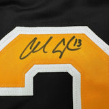 Autographed/Signed Charlie Coyle Boston Black Hockey Jersey JSA COA