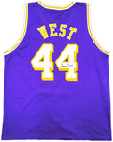 Jerry West Los Angeles Signed Purple Basketball Jersey BAS