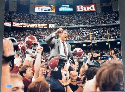 GENE STALLINGS SIGNED AUTOGRAPHED ALABAMA CRIMSON TIDE 16x20 PHOTO COA