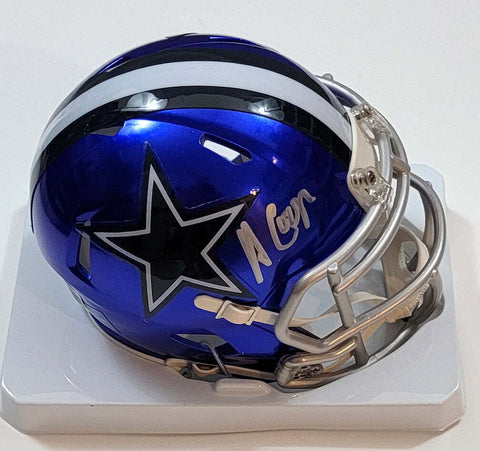 Amari Cooper Autographed Dallas Cowboys Flash Mini Helmet Beckett Witnessed