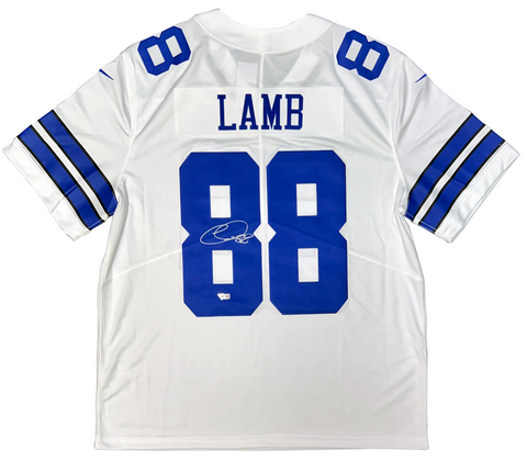 CEEDEE LAMB SIGNED DALLAS COWBOYS #88 WHITE NIKE LIMITED JERSEY FANATICS