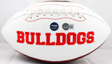 James Cook Signed Georgia Bulldogs Logo Football w/22 Natl Champs-Beckett W Holo