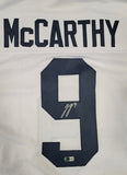 JJ McCARTHY SIGNED COLLEGE STYLE CUSTOM XL JERSEY WITH BECKETT QR