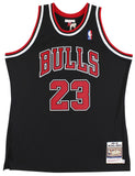 Bulls Michael Jordan Signed Black M&N 1997-98 HWC Authentic Jersey UDA BAJ02946