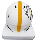 Jack Ham HOF Signed/Inscr White Lunar Mini Helmet Steelers Becket Witness 192375