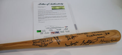 Ryan, Seaver, Perry, Carlton, Sutton, Niekro, Spahn, Wynn HOF'ers Signed Bat