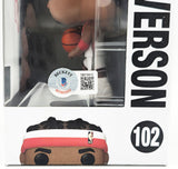 ALLEN IVERSON AUTOGRAPHED FUNKO POP 102 VINYL FIGURINE 76ERS BECKETT 232873