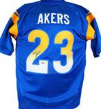 Cam Akers Autographed Blue/Yellow Pro Style Jersey-Beckett W Hologram *Black