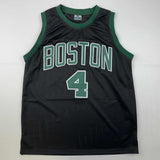 Autographed/Signed Jrue Holiday Boston Black Basketball Jersey JSA COA