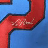 Autographed/Signed LOU BROCK St. Louis Blue Baseball Jersey JSA COA Auto