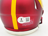 MIKE SAINRISTIL AUTOGRAPHED COMMANDERS MAROON MINI HELMET BECKETT 234649