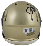 Colorado Deion Sanders Signed Gold Speed Mini Helmet W/ Case BAS Witnessed