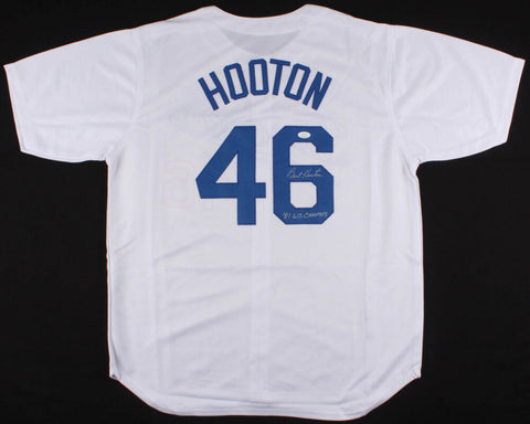 Burt Hooton Signed Los Angeles Dodgers Jersey Inscribed "'81 WS Champs"(JSA COA)