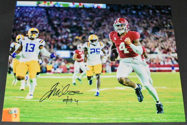 JALEN MILROE SIGNED ALABAMA CRIMSON TIDE VS LSU TIGERS 16X20 PHOTO BECKETT