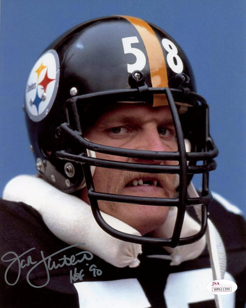 Jack Lambert Autographed Pittsburgh Steelers 8x10 Photo HOF JSA 48566