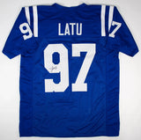 Laiatu Latu Signed Indianapolis Colts Blue Jersey (JSA COA) 2024 1st Round Pick