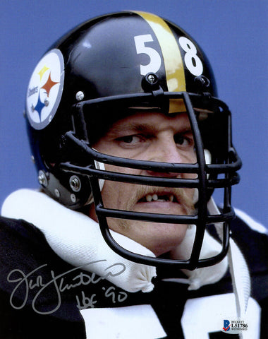 Jack Lambert Autographed Pittsburgh Steelers 8x10 Photo HOF Beckett 48568