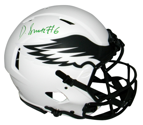 DEVONTA SMITH SIGNED PHILADELPHIA EAGLES LUNAR AUTHENTIC SPEED HELMET BECKETT