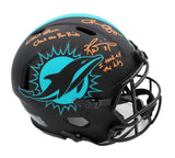 Ricky Williams & Ronnie Brown Signed Dolphins Speed Auth Eclipse Helmet- 2 Insc.