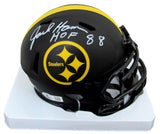 Jack Ham HOF Signed/Inscribed Eclipse Mini Helmet Steelers Becket Witness 192378