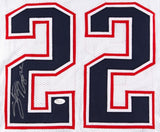 Stevan Ridley Signed White Patriots Jersey (JSA) Super Bowl champion XLIX