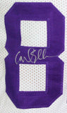 Purple People Eaters Autographed White Pro Style Jersey- Beckett W Auth *Silver