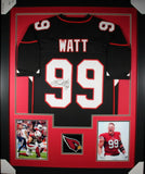 J.J. JJ WATT (Cardinals black TOWER) Signed Autographed Framed Jersey JSA