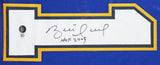 Brett Hull "HOF 2009" Authentic Signed Blue Pro Style Framed Jersey BAS Witness