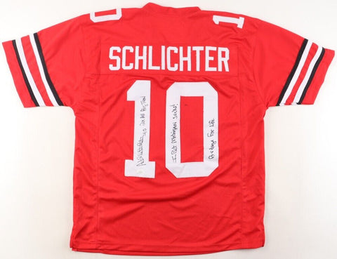 Art Schlichter Signed Ohio State Buckeyes Jersey with Multiple Inscription (JSA)