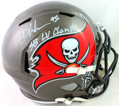 Devin White Signed Tampa Bay Bucs F/S Speed Helmet W/ Insc- Beckett W *White