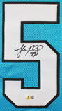 Luke Kuechly Authentic Signed Blue Pro Style Jersey Autographed BAS Witnessed