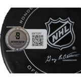 Dustin Byfuglien Autographed Chicago Blackhawks Hockey Puck Insc Beckett 46751