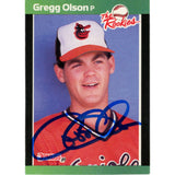 Gregg Olson Autographed 1989 Donruss The Rookies Trading Card Beckett 48025