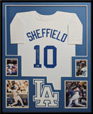 FRAMED LA DODGERS GARY SHEFFIELD AUTOGRAPHED SIGNED JERSEY BECKETT HOLO