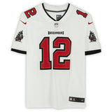 TOM BRADY Autographed "SB LV MVP" White Buccaneers Nike Limited Jersey FANATICS