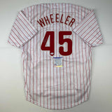 Autographed/Signed Zack Wheeler Philadelphia Pinstripe Jersey PSA/DNA COA