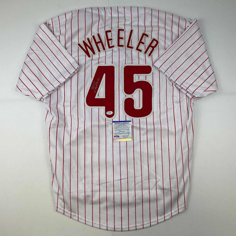 Autographed/Signed Zack Wheeler Philadelphia Pinstripe Jersey PSA/DNA COA