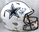 Dak Prescott Signed Cowboys F/S Flat White Speed Authentic Helmet-Beckett W Holo