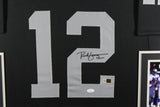 RICH GANNON (Raiders black SKYLINE) Signed Autographed Framed Jersey JSA