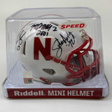 Autographed/Signed Rodgers Rozier Crouch Nebraska Heisman Mini Helmet JSA COA