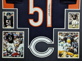 FRAMED CHICAGO BEARS DICK BUTKUS AUTOGRAPHED SIGNED JERSEY BECKETT HOLO