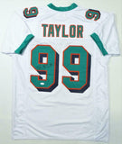 Jason Taylor Autographed White Pro Style Jersey - JSA W Auth *L9