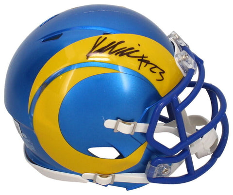 Kyren Williams Autographed Los Angeles Rams Mini Speed Helmet Beckett