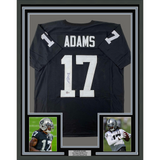 Framed Autographed/Signed Davante Adams 33x42 Las Vegas Black Jersey BAS COA