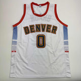 Autographed/Signed Christian Braun Denver White Basketball Jersey JSA COA