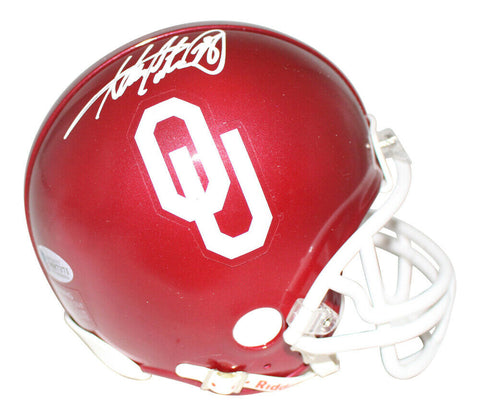 Adrian Peterson Autographed/Signed Oklahoma Sooners Mini Helmet BAS 25086