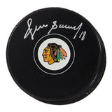 Denis Savard Signed Chicago Blackhawks Logo Hockey Puck (COJO & Frozen Pond)