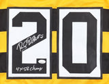 Rocky Bleier Signed Pittsburgh Steelers Bumble Bee Jersey "4x SB Champs" (JSA)