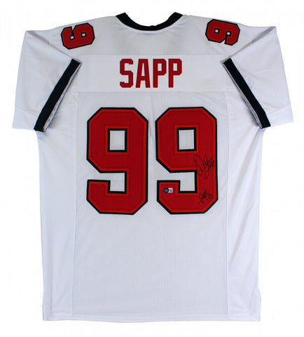 Warren Sapp Signed Tampa Bay Buccaneers Jersey Inscribed "HOF 13" (Beckett)