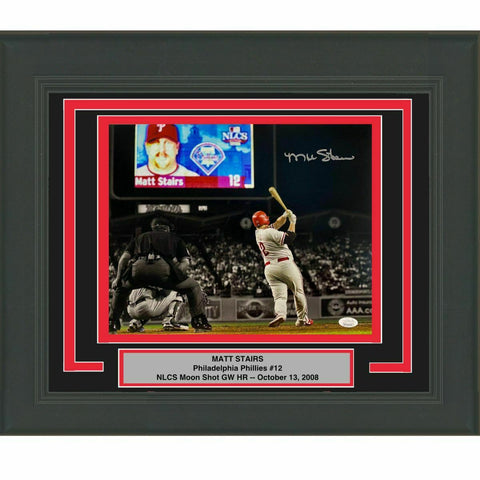 FRAMED Autographed/Signed MATT STAIRS Moon Shot Phillies 11x14 Photo JSA COA